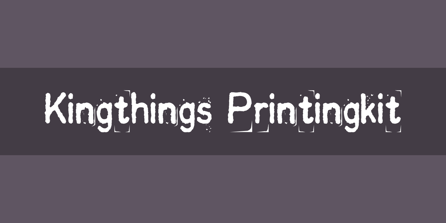 Przykład czcionki Kingthings Printingkit